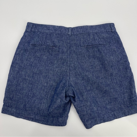 Old Navy Linen & Cotton Shorts Blue 10 Coastal Grandmother Preppy Quiet Luxury - Picture 2 of 10